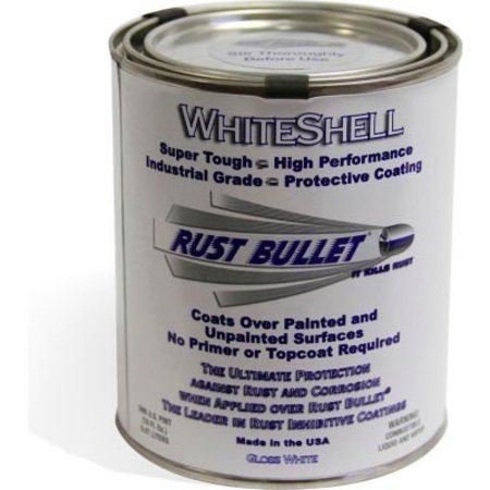 RUST BULLET LLC Rust Bullet WhiteShell Protective Coating and Topcoat Pint Can 40/Case WSP-C40